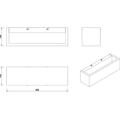 Applique Da Parete-Selezionato da Mazzolaluce Applique di legno rettangolare led dimmerabile 13,5w 3000k