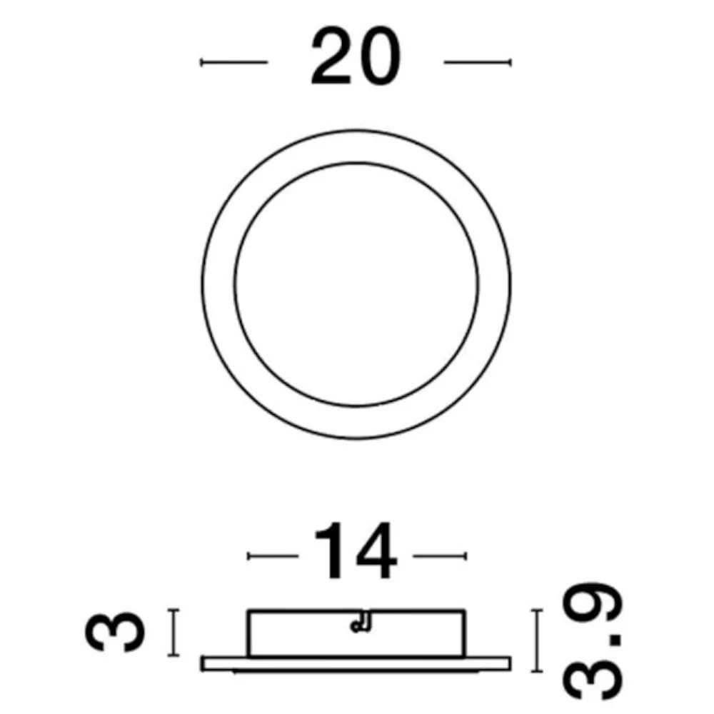 Applique Da Parete-Selezionato da Mazzolaluce Applique disco cerchio bianco moderna led 12w 3000k