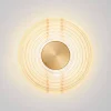 Applique Da Parete-Selezionato da Mazzolaluce Applique disco da parete circolare oro vetro ambra