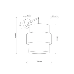 Applique Camera Da Letto-Selezionato da Mazzolaluce Applique di tessuto con interruttore per comodini camera da letto moderna