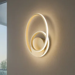 Applique Da Parete-Gea Luce Applique diva oro led 20w 3000k moderna