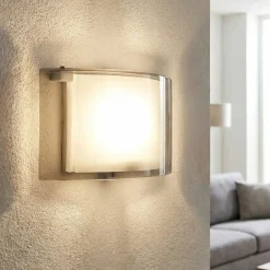Applique Da Parete-Fabas Luce Applique di vetro moderna fume alide