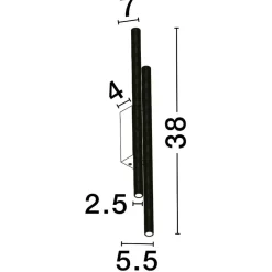 Applique Da Parete-Selezionato da Mazzolaluce Applique doppio cilindro dorato led 15w 3000k