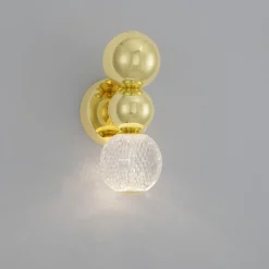 Applique Camera Da Letto-Selezionato da Mazzolaluce Applique elegante per camera da letto sfere oro