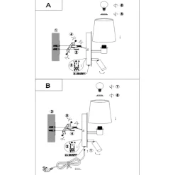 Applique Camera Da Letto-Selezionato da Mazzolaluce Applique elegante per comodino camera da letto paralume bianco luce led