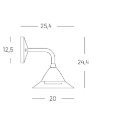 Applique Da Esterno-Selezionato da Mazzolaluce Applique esterni marrone moderna 20w 4000k fp