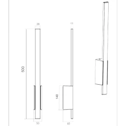 Applique Da Esterno-Selezionato da Mazzolaluce Applique esterno bacchetta antracite led 7,5 3000k