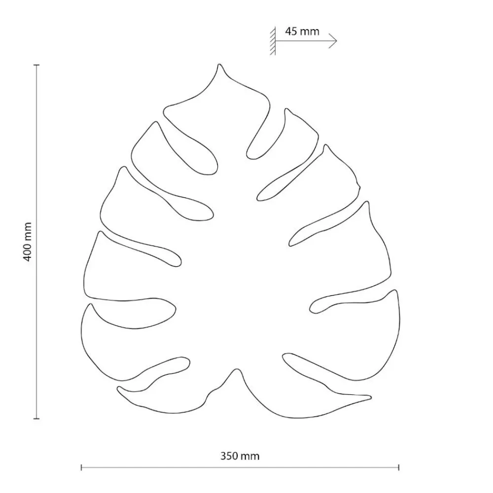 Applique Da Parete-Selezionato da Mazzolaluce Applique foglia monstera beige piccola