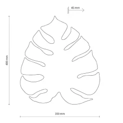 Applique Da Parete-Selezionato da Mazzolaluce Applique foglia monstera marrone da parete