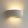 Applique Da Parete-IsyLuce Applique gesso bianco forma mezza conca