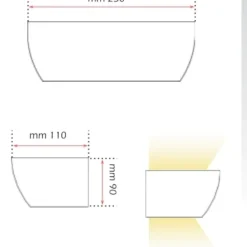 Applique Da Parete-IsyLuce Applique gesso bianco forma mezza conca