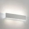 Applique Da Parete-Selezionato da Mazzolaluce Applique gesso ceramica bianco verniciabile rettangolare