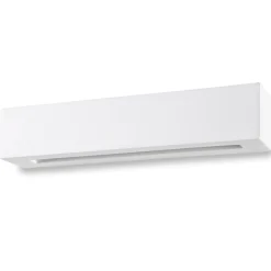 Applique Da Parete-Selezionato da Mazzolaluce Applique gesso ceramica bianco verniciabile rettangolare
