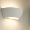 Applique Da Parete-Selezionato da Mazzolaluce Applique gesso ceramica bianca verniciabile con diffusore di vetro
