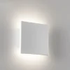 Applique Da Parete-Selezionato da Mazzolaluce Applique gesso led 18w 3000k quadrata in ceramica bianca