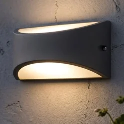 Applique Da Esterno-Selezionato da Mazzolaluce Applique grafite da esterno moderna led 10w 3000k ip65