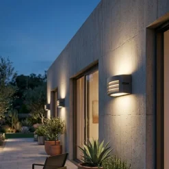 Applique Da Esterno-Selezionato da Mazzolaluce Applique grafite per esterni moderna led 3000k ip65