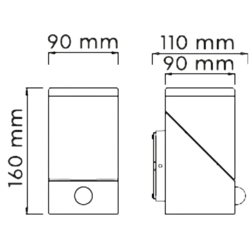 Applique Da Esterno-Selezionato da Mazzolaluce Applique grigia da esterno con sensore di movimento luce orientabile led 7w 3000k ip54