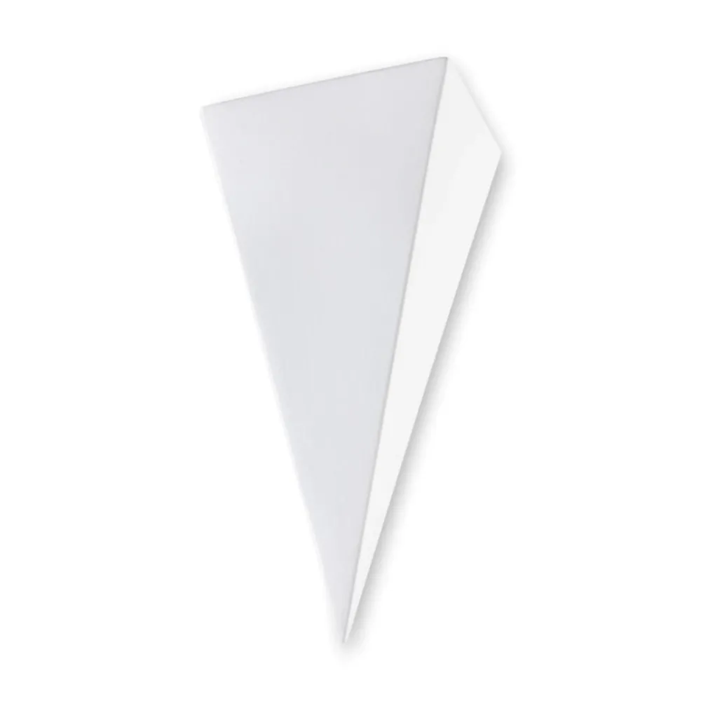 Applique Da Parete-Selezionato da Mazzolaluce Applique in ceramica bianco angolare piramidale