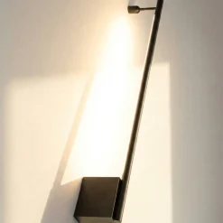Applique Da Parete-Selezionato da Mazzolaluce Applique incrocio 90cm sporgenza 7cm nera led 15w 3000k moderna