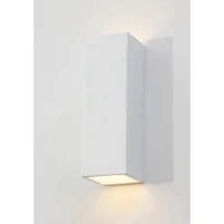Applique Da Parete-Selezionato da Mazzolaluce Applique in gesso bianco parallelepipedo