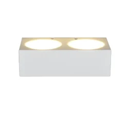Applique Da Parete-Selezionato da Mazzolaluce Applique in gesso bianco pitturabile rettangolare moderna 4 luci