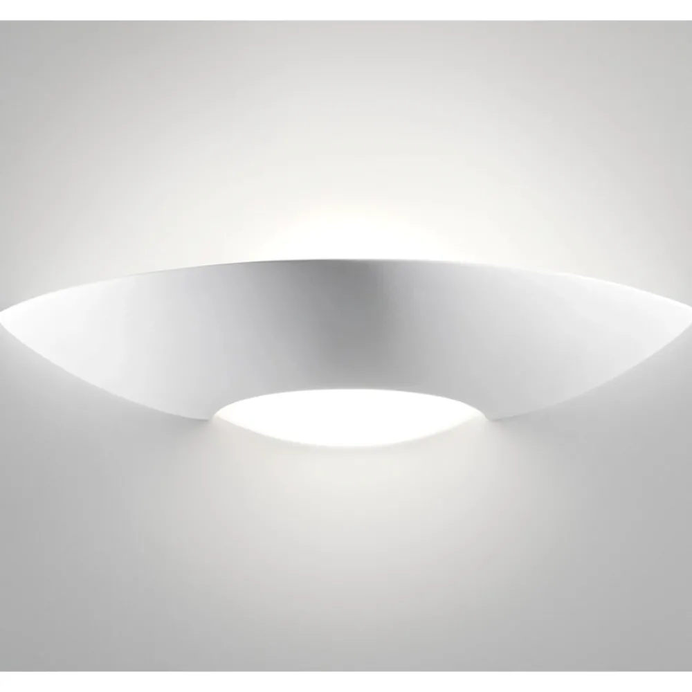 Applique Da Parete-Selezionato da Mazzolaluce Applique in gesso ceramica bianco pitturabile