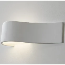 Applique Da Parete-Selezionato da Mazzolaluce Applique in gesso ceramica vela bianca moderna