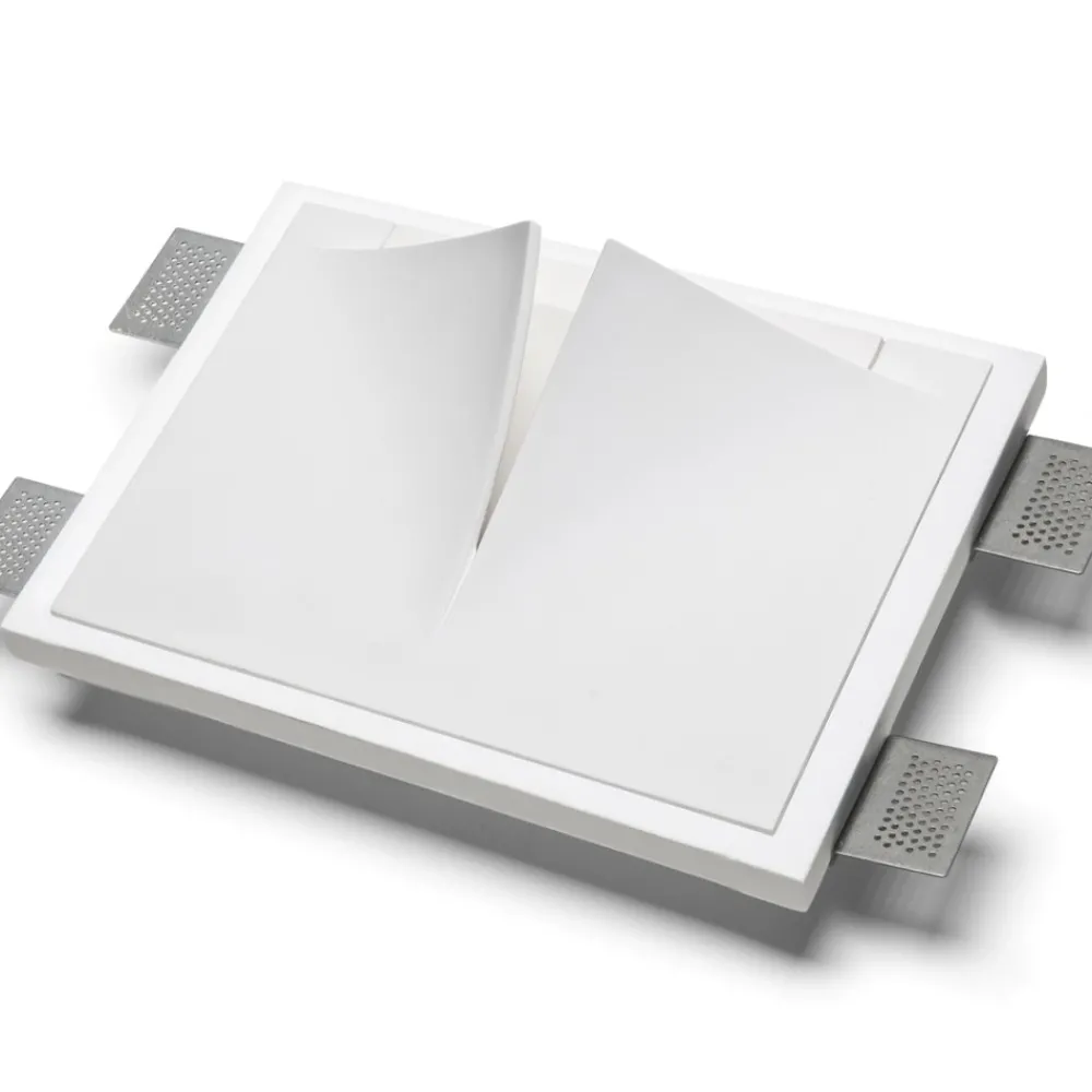 Applique Da Parete-Selezionato da Mazzolaluce Applique in gesso cristaly vela da incasso parete pitturabile 13w 4000k