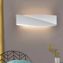 Applique Da Parete-Selezionato da Mazzolaluce Applique in gesso grigio moderna rettangolare