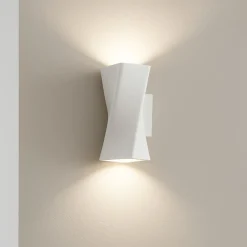 Applique Da Parete-Selezionato da Mazzolaluce Applique intrecciato di gesso bianco moderna luce biemissione