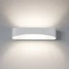 Applique Da Parete-IsyLuce Applique drappo bianco led 36w 3000k moderna