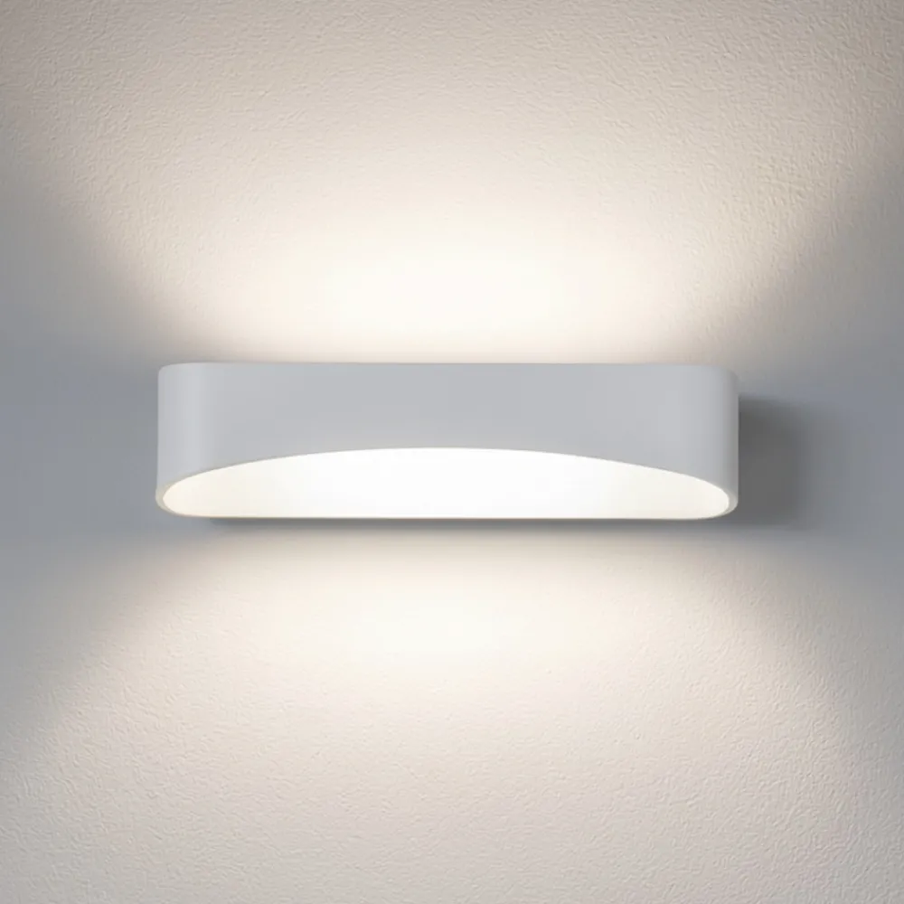 Applique Da Parete-IsyLuce Applique drappo bianco led 36w 3000k moderna