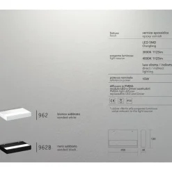 Applique Da Parete-IsyLuce Applique plate duplex bianco led 15w 3000-4000k
