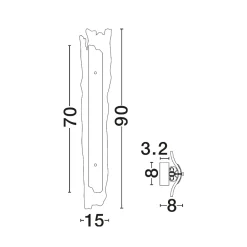 Applique Da Parete-Selezionato da Mazzolaluce Applique lamopada da parete design ottone anticato vetro led 3000k