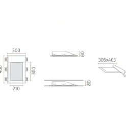 Applique Da Parete-Selezionato da Mazzolaluce Applique lampada da incasso a parete di gesso led cristaly 16.5w 3000k