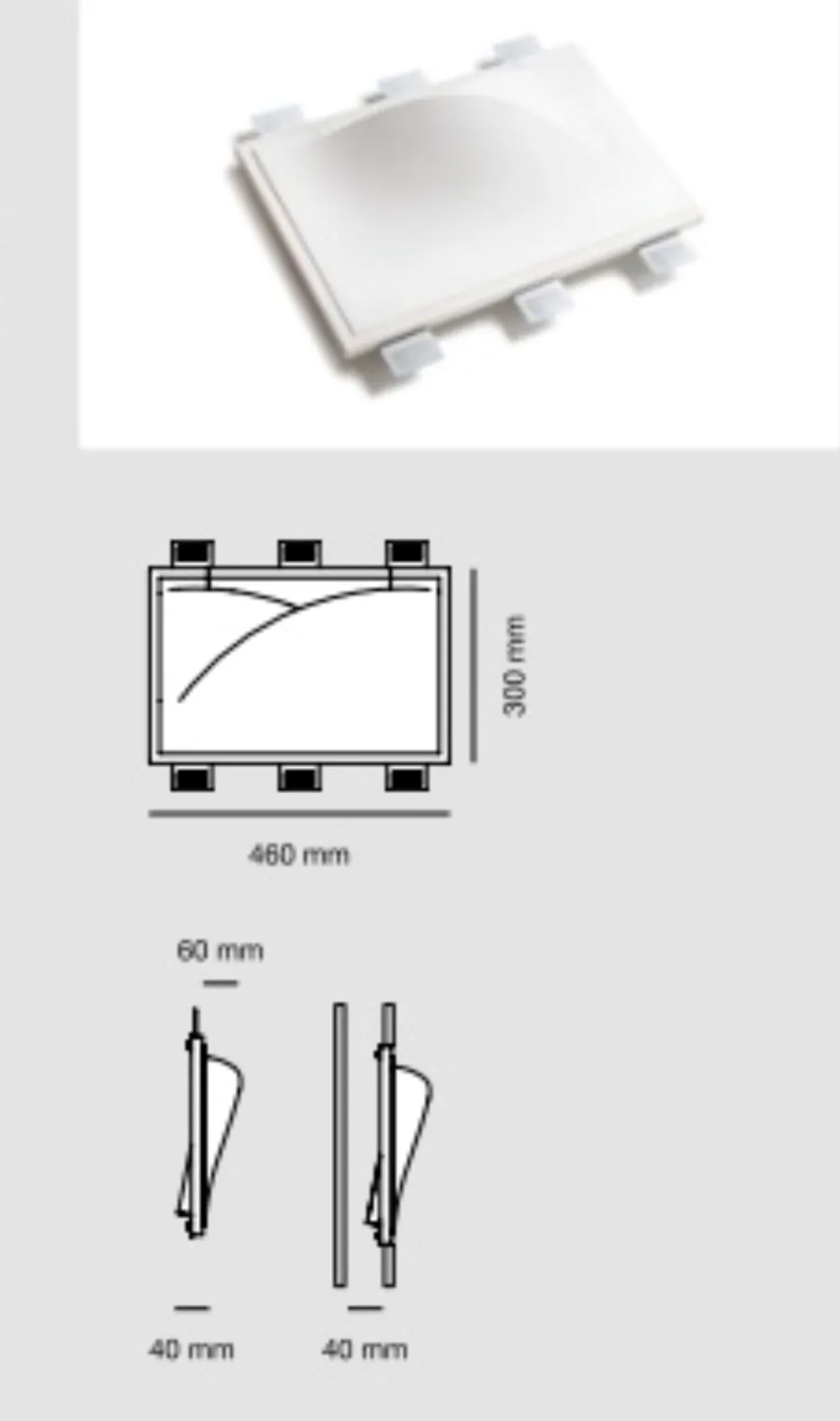 Applique Da Parete-Selezionato da Mazzolaluce Applique lampada da incasso parete di gesso led cristaly 4000k 13w design moderna