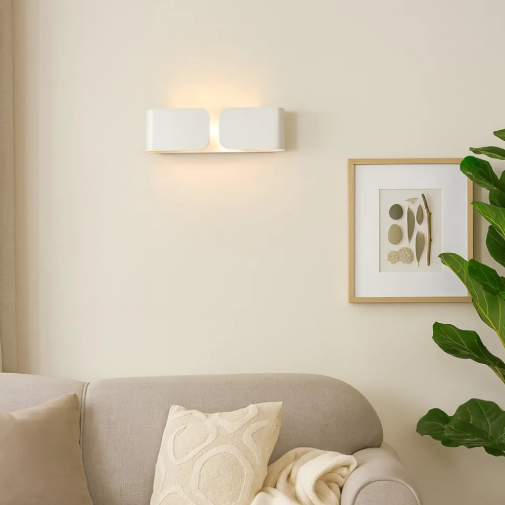 Applique Da Parete-Ideal Lux Applique lampada da parete bianca clip ap2 small bianco