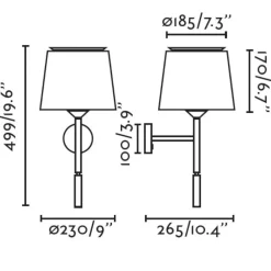 Applique Camera Da Letto-Selezionato da Mazzolaluce Applique lampada da parete per testata camera da letto tessuto e metallo