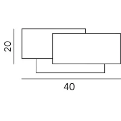 Applique Da Parete-Perenz Illuminazione Applique lampada design moderna bianca led 36w 3000k dip perenz