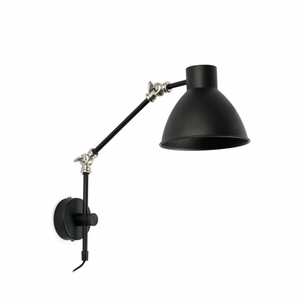 Applique Camera Da Letto-Selezionato da Mazzolaluce Applique lampada estensibile per camera da letto nero