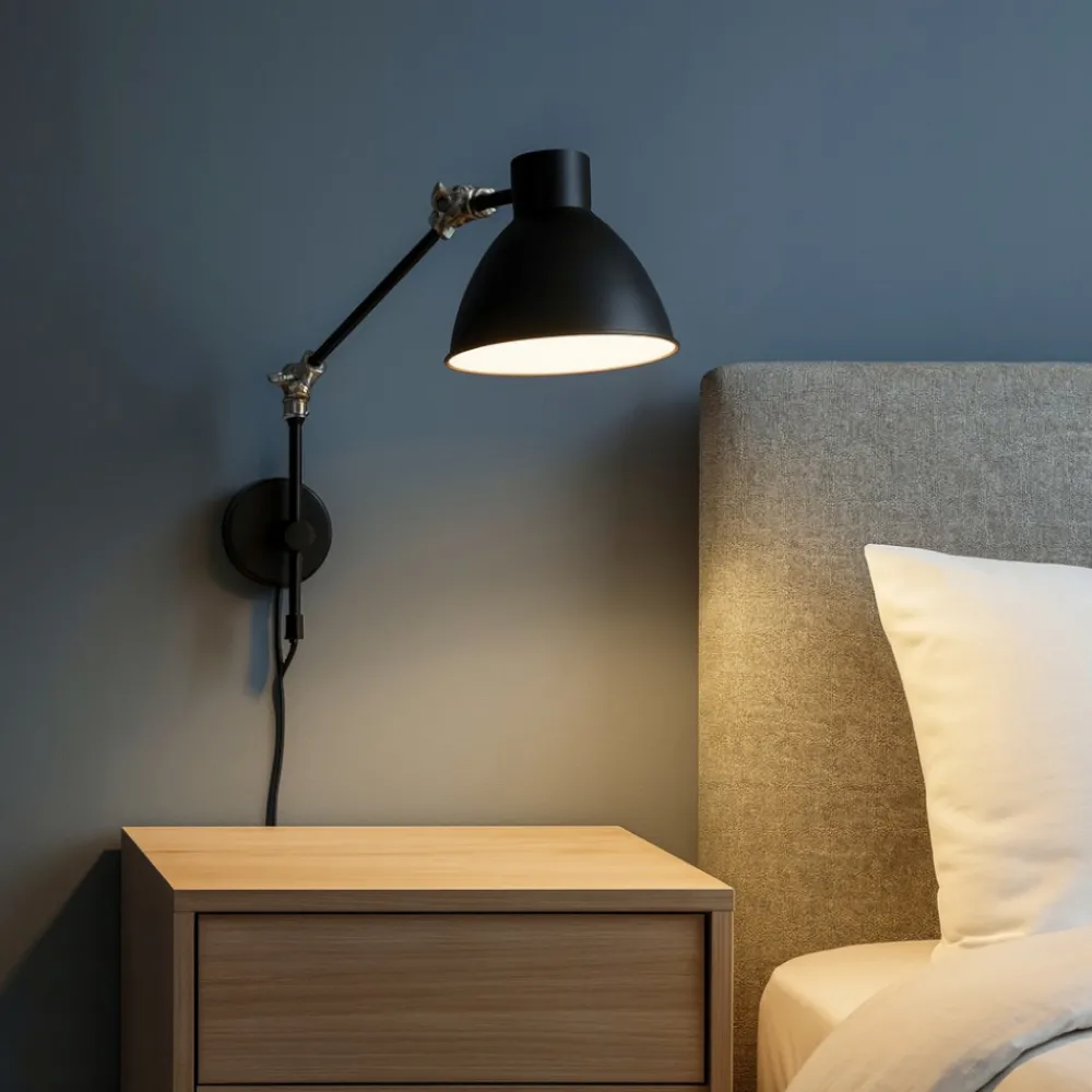 Applique Camera Da Letto-Selezionato da Mazzolaluce Applique lampada estensibile per camera da letto nero