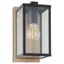 Applique Da Esterno-Selezionato da Mazzolaluce Applique lanterna da esterno legno ip44 nera