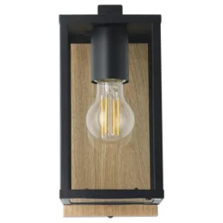 Applique Da Esterno-Selezionato da Mazzolaluce Applique lanterna da esterno legno ip44 nera