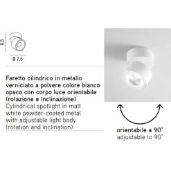 Applique Da Parete-Perenz Illuminazione Applique led cct orientabile bianco 8w 3000k 4000k 6000k camera perenz