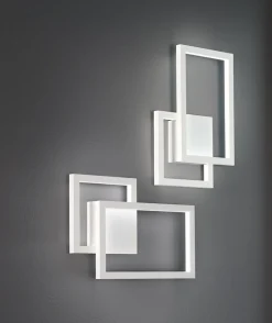 Applique Da Parete-Selezionato da Mazzolaluce Applique led cct 20w 3000k 4000k 6000k bianco moderna cross perenz