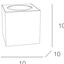 Applique Da Parete-Top Light Applique led cubo bianco moderno da parete per interni