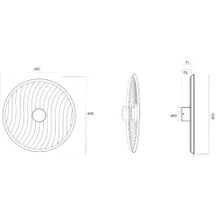 Applique Da Parete-Selezionato da Mazzolaluce Applique led design moderna marrone fonoassorbente decorativa
