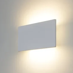 Applique Da Parete-Selezionato da Mazzolaluce Applique led gesso cristaly 24w 3000k bianca rettangolare