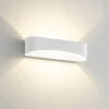 Applique Da Parete-IsyLuce Applique led drappo bianco 36w 4000k design moderna